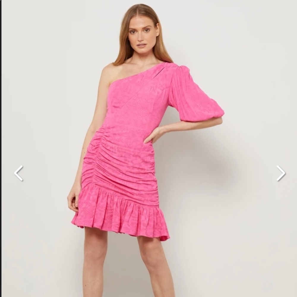 Bcbgmaxzaria one shoulder dress